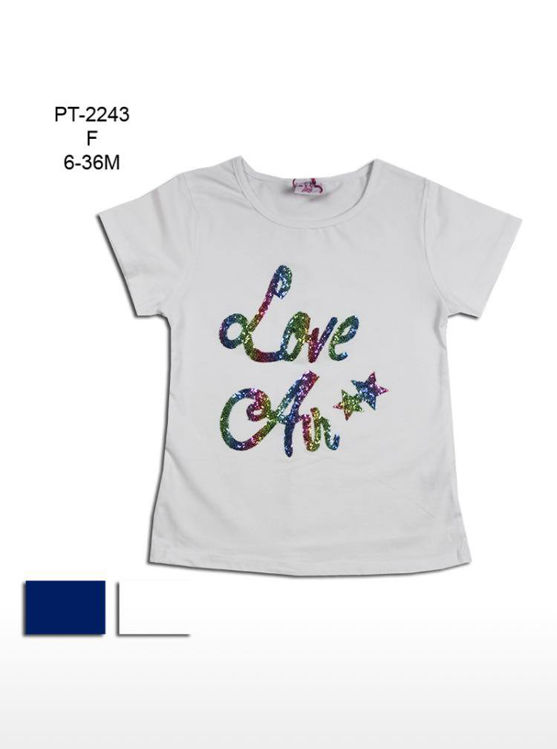 Picture of PT2243 GIRLS COTTON TOP SHORT SLEEVE